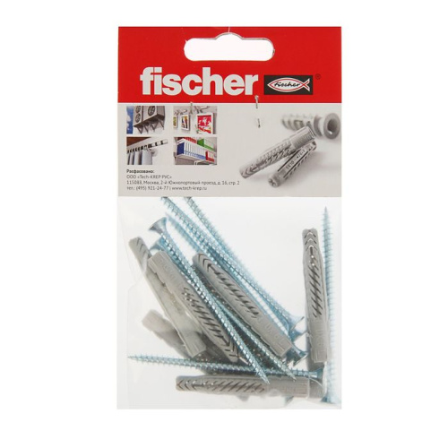 Дюбель Fischer UX 5X30 + шуруп (10 шт). пакет