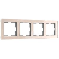 Рамка универсальная Werkel Acrylic 4-м. стекло айвори Werkel — купить по цене от 1&nbsp;550 ₽ | ПрофБезопасность
