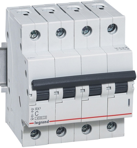 Выключатель автоматический Legrand RX3 4500 4п 10А C 4.5кА