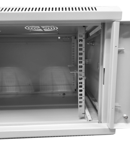 Шкаф настенный 19″ Netko WMA 9U (600х600х500) серый, разобранный картинка фото 6
