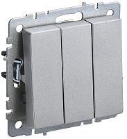 Выключатель без рамки IEK Brite ВС10-3-0-БрА 3-кл. алюминий