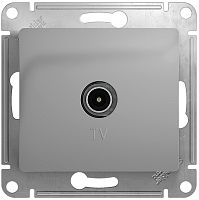 Розетка TV Оконечная без рамки Systeme Electric Glossa 1-м. алюминий