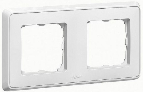 Рамка горизонтальная Legrand Cariva 2-м. белый Legrand — купить по цене от 161 ₽ | ПрофБезопасность
