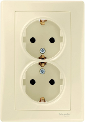 Розетка с заземлением Schneider Electric Sedna 1-м. 2 мод. бежевый Schneider Electric — купить по цене от 678 ₽ | ПрофБезопасность