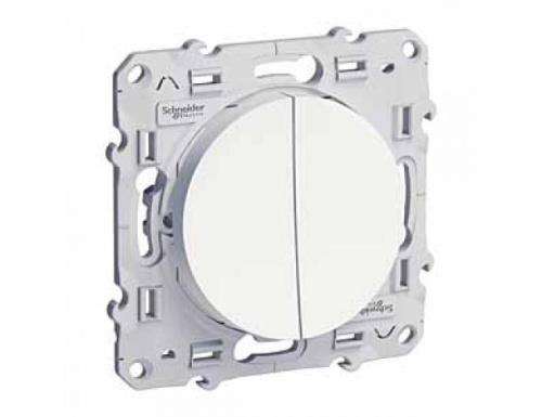 Выключатель без рамки Schneider Electric Odace 2-кл. белый, Schneider Electric, купить, цена, доставка, безопасность фото 2 Выключатель без рамки Schneider Electric Odace 2-кл. белый Schneider Electric — купить по цене от 668 ₽ | ПрофБезопасность фото 2