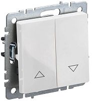 Выключатель жалюзи без фиксации без рамки IEK Brite ВС10-1-5-БрБ 2-кл. белый