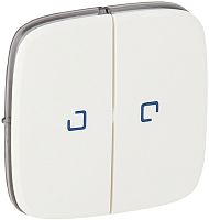 Лицевая панель Legrand Valena Allure для 2-кл. выключателя с подсветкой белый
