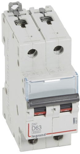 Выключатель автоматический Legrand DX3-E 6000 2п 63А D 10кА
