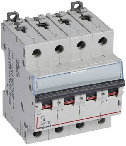 Выключатель автоматический Legrand DX3-E 6000 4п 4А C 6кА