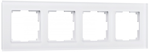 Рамка универсальная Werkel Favorit 4-м. стекло белый матовый картинка
