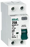 Выключатель дифференциального тока УЗО DeKraft УЗО-03 2п 25А 100мА 6,0кА тип AC 