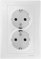 Розетка с заземлением Schneider Electric Sedna 1-м. 2 мод. белый