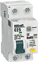 Автомат дифференциального тока АВДТ DEKraft ДИФ-103 2п (1п+N) 25А 30мА 6кА C тип AC DEKraft — купить по цене от 1&nbsp;945 ₽ | ПрофБезопасность