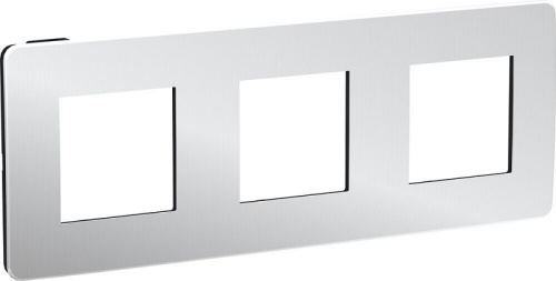 Рамка универсальная Schneider Electric Unica Studio Metal 3-м. хром/антрацит, Schneider Electric, купить, цена, доставка, безопасность Рамка универсальная Schneider Electric Unica Studio Metal 3-м. хром/антрацит Schneider Electric — купить по цене от 2 695 ₽ | ПрофБезопасность