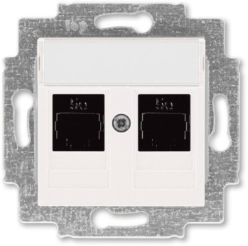 Розетка компьютерная без рамки ABB EPJ Levit 2-м. RJ45+RJ45 5e жемчуг ABB — купить по цене от 1&nbsp;750 ₽ | ПрофБезопасность