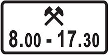 Дорожный знак 8.5.6 - Время действия