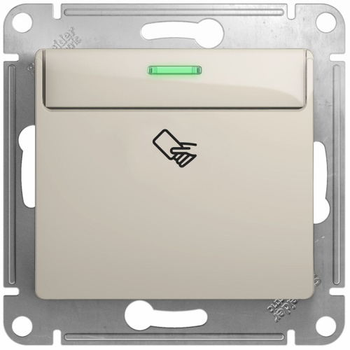 Выключатель карточный с подсветкой без рамки Systeme Electric Glossa 1-кл. молочный Systeme Electric — купить по цене от 767 ₽ | ПрофБезопасность