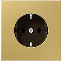 Розетка с заземлением без рамки Jung LS990 metal 1-м. шторки латунь Jung — купить по цене от 8&nbsp;108 ₽ | ПрофБезопасность