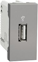 Розетка USB тип A без рамки Schneider Electric Unica Modular 1-м. 1 мод. 2400мА алюминий Schneider Electric — купить по цене от 3&nbsp;040 ₽ | ПрофБезопасность
