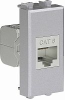 Розетка компьютерная экранированная модульная DKC Avanti 1-м. 1 мод. RJ45 6е закаленная сталь