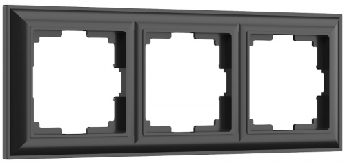 Рамка универсальная Werkel Fiore 3-м. черный матовый картинка