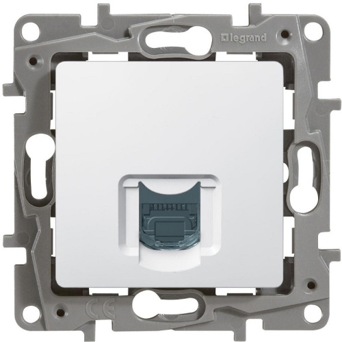 Розетка компьютерная без рамки Legrand Etika 1-м. RJ45 6e белый