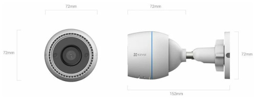 Видеокамера Wi-Fi EZVIZ CS-H3C COLOR (2.8мм) фото 2