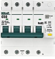 Автомат дифференциального тока АВДТ DEKraft ДИФ-103 4п (3п+N) 50А 100мА 6кА C тип A DEKraft — купить по цене от 3&nbsp;890 ₽ | ПрофБезопасность