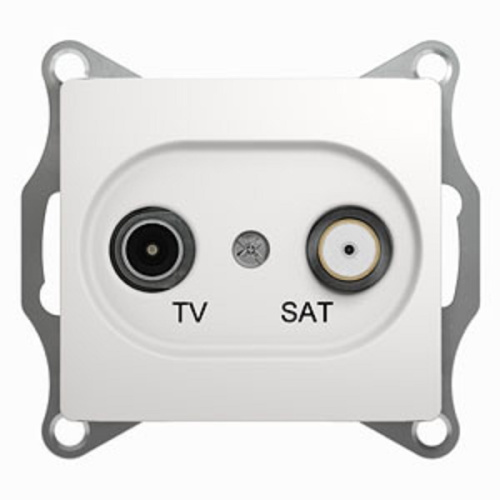 Розетка TV+SAT Оконечная без рамки Systeme Electric Glossa 2-м. белый Systeme Electric — купить по цене от 1&nbsp;241 ₽ | ПрофБезопасность фото 2