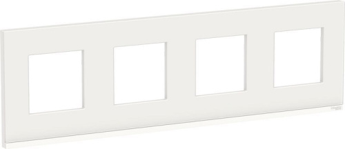 Рамка горизонтальная Schneider Electric Unica Studio Pure 4-м. стекло белое стекло/белый Schneider Electric — купить по цене от 15&nbsp;038 ₽ | ПрофБезопасность
