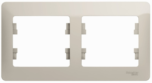 Рамка горизонтальная Systeme Electric Glossa 2-м. молочный Systeme Electric — купить по цене от 122 ₽ | ПрофБезопасность