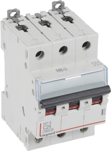 Выключатель автоматический Legrand DX3-E 6000 3п 25А C 6кА
