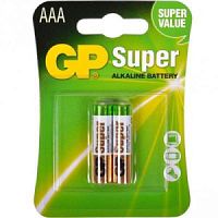 Элемент питания GP LR03 Super Alkaline 24A 2CR2 2шт (упак) AAA (батарейка)