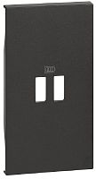 Лицевая панель Legrand BTicino Living Now для 1-м. 2 мод. розетки USB черный
