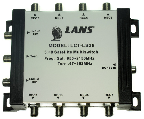 Мультисвитч оконечный Lans LCT-LS 38 LANS — купить по цене от 6&nbsp;825 ₽ | ПрофБезопасность