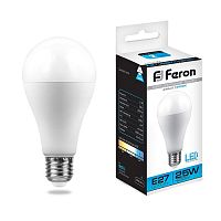 Лампа светодиодная Feron LB-100 A65 Груша E27 220В 25Вт 2200Лм 6400К 65х135мм Feron — купить по цене от 250 ₽ | ПрофБезопасность
