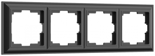 Рамка универсальная Werkel Fiore 4-м. черный матовый картинка