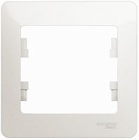 Рамка горизонтальная Systeme Electric Glossa 1-м. перламутр
