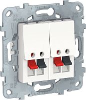 Розетка аудио без рамки Schneider Electric Unica New 2-м. белый Schneider Electric — купить по цене от 1&nbsp;922 ₽ | ПрофБезопасность