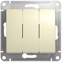 Выключатель без рамки Systeme Electric Glossa 3-кл. бежевый