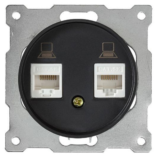 Розетка компьютерная без рамки OneKeyElectro Florence 2-м. RJ45 5e черный OneKey — купить по цене от 330 ₽ | ПрофБезопасность