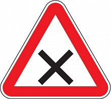 Дорожный знак 1.6 - Пересечение равнозначных дорог картинка