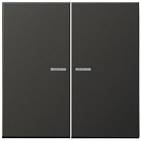 Лицевая панель Jung LS990 metal для 2-кл. выключателя с подсветкой антрацит Jung — купить по цене от 7&nbsp;267 ₽ | ПрофБезопасность
