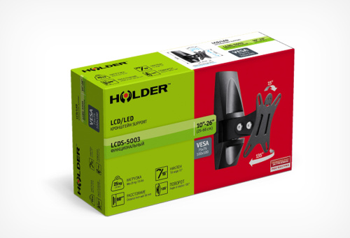 Кронштейн для ТВ Holder LCDS-5003 10"-26" поворотный фото 4