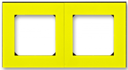 Рамка универсальная ABB EPJ Levit 2-м. желтый/дымчатый чёрный картинка