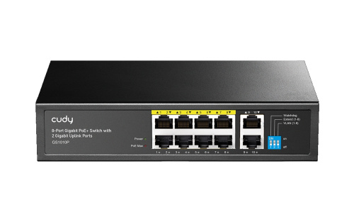 Коммутатор Cudy GS1010P PoE 120Вт Cudy — купить по цене от 4&nbsp;490 ₽ | ПрофБезопасность