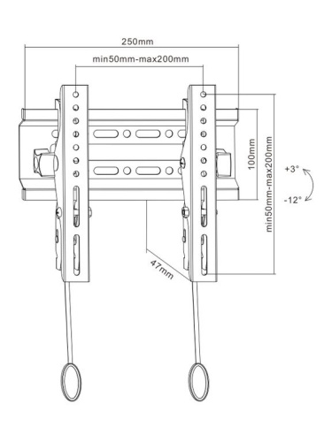 Кронштейн для ТВ iTECHmount PLB2T 20"-42" наклонный фото 2