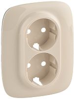 Лицевая панель Legrand Valena Allure для 1-м. 2-мод. розетки 220В слоновая кость