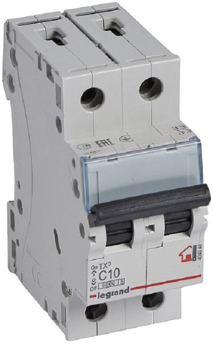 Выключатель автоматический Legrand TX3 6000 2п 10А C 6кА