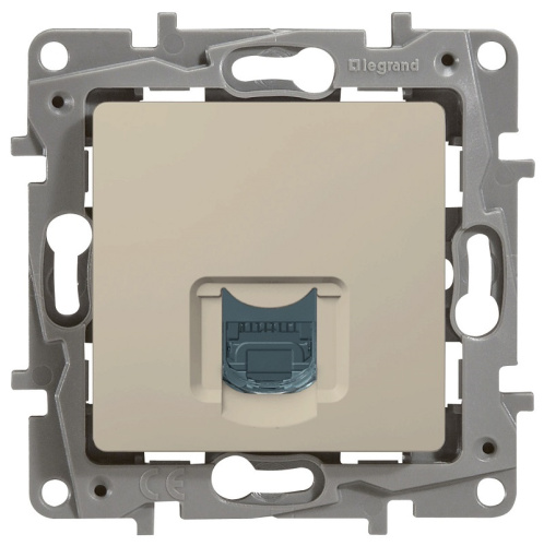 Розетка компьютерная без рамки Legrand Etika 1-м. RJ45 5e слоновая кость  фото 3